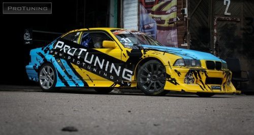 GTR Look Front Wide bumper with Splitter For BMW E36 - Additional Image