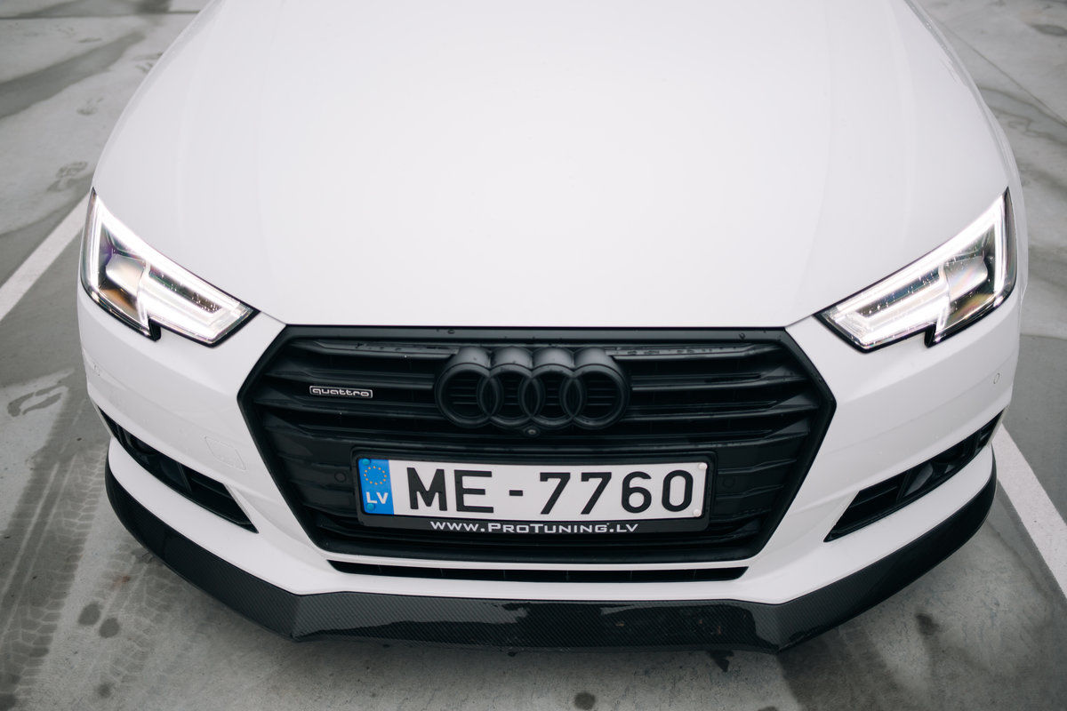 Performance Splitter Lip Front Bumper Spoiler For Audi A4 B9 SE - Additional Image