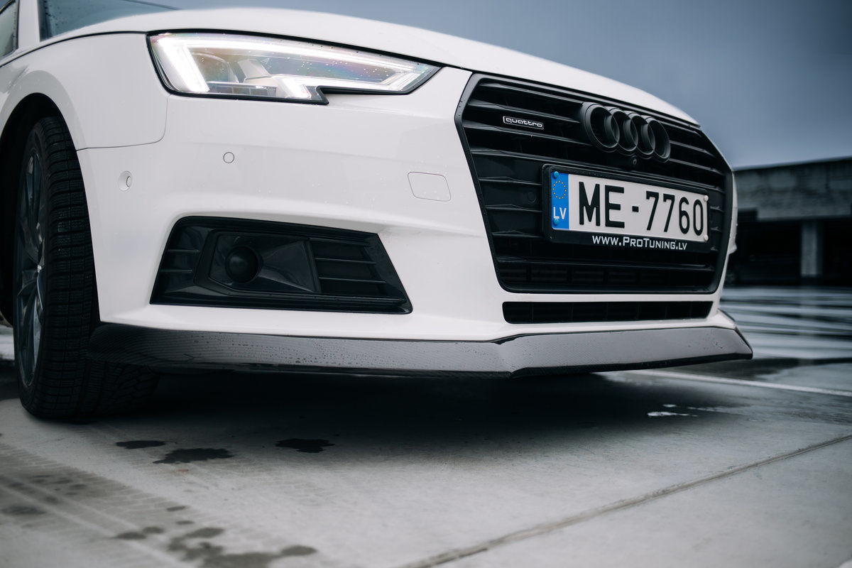 Performance Splitter Lip Front Bumper Spoiler For Audi A4 B9 SE - Additional Image