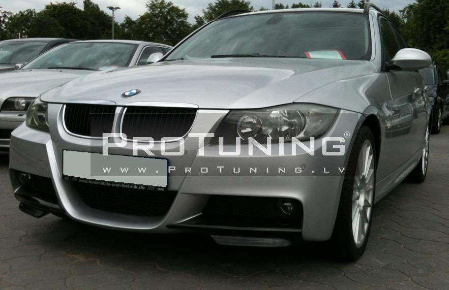 Performance BLACK Matt Etupuskurin Sivuspoilerit/Eleronit/Läpät BMW E90 E91 05-08 M Sport