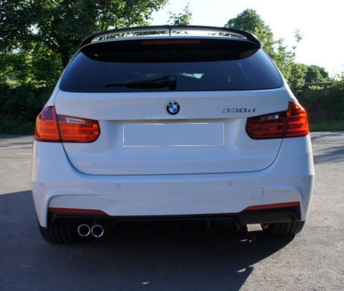 Performance Black GLOSS Rear Door/ Roof Spoiler For BMW F31 Touring - Additional Image