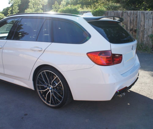 Performance Black GLOSS Rear Door/ Roof Spoiler For BMW F31 Touring - Additional Image