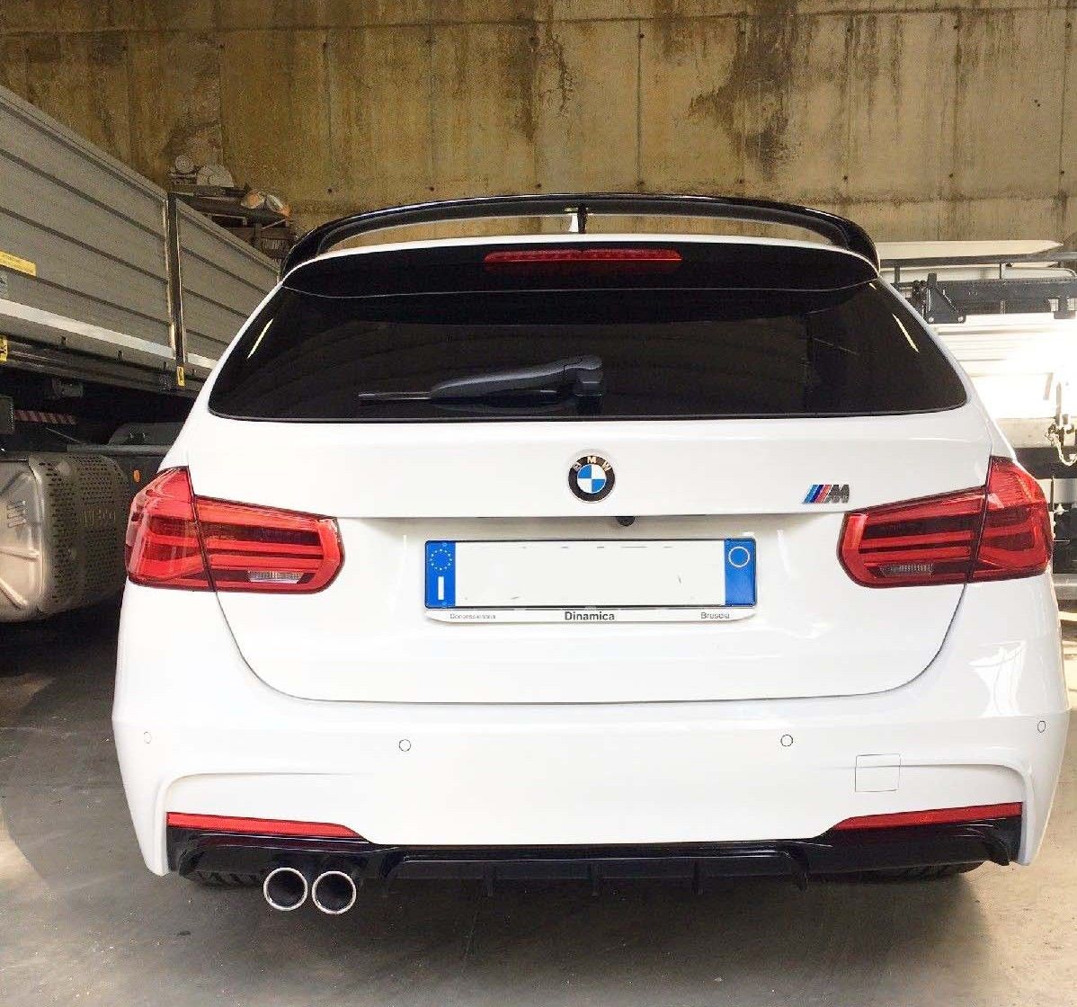 Performance Black GLOSS Rear Door/ Roof Spoiler For BMW F31 Touring - Additional Image