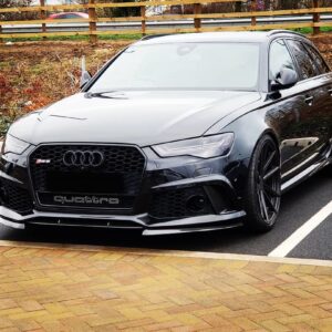 RS6 C7 4G Etupuskurin Sivuläpät Spoileri Hiilikuitusuorituskykyjakajat