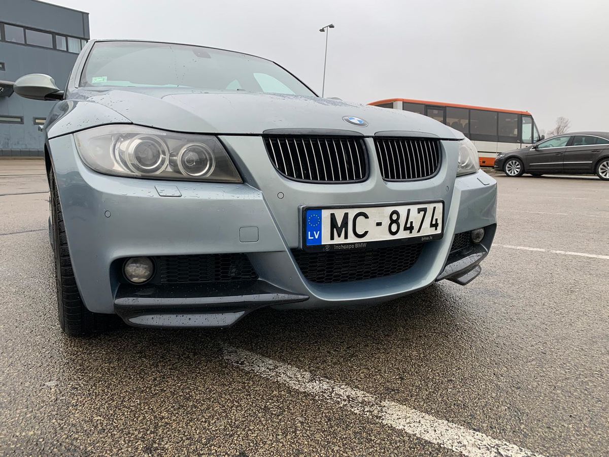 Performance BLACK Matt Front Bumper Side Splitters/ Elerons/ Flaps for BMW E90 E91 05-08 M Sport - Additional Image