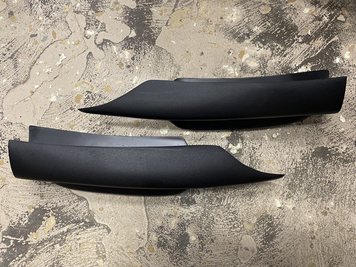 Performance BLACK Matt Front Bumper Side Splitters/ Elerons/ Flaps for BMW E90 E91 05-08 M Sport - Additional Image