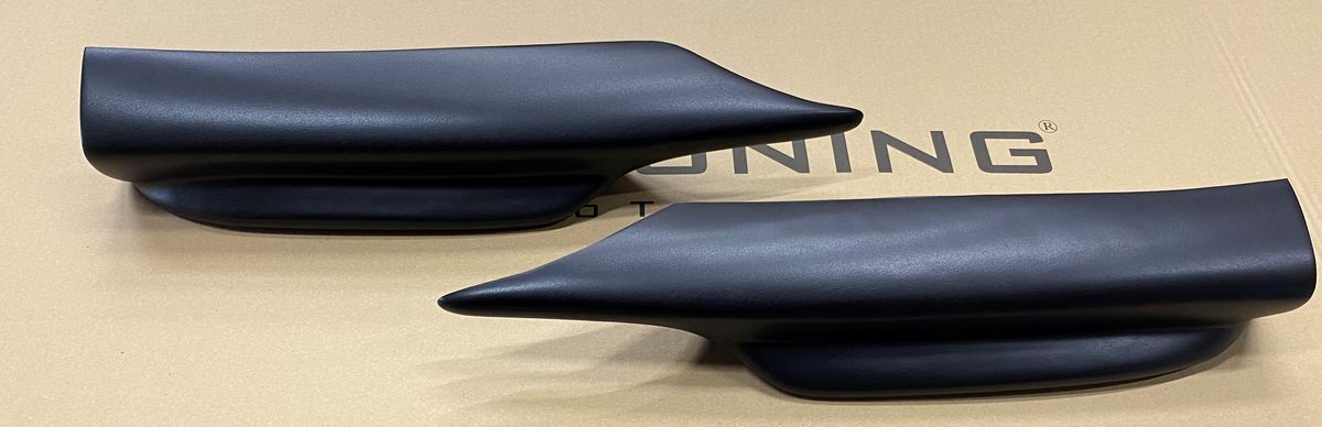 Performance BLACK Matt Front Bumper Side Splitters/ Elerons/ Flaps for BMW E90 E91 05-08 M Sport - Additional Image