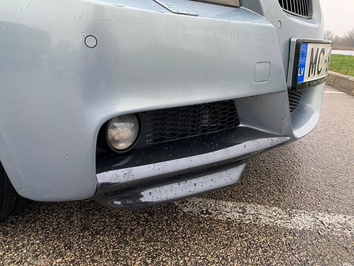 Performance BLACK Matt Front Bumper Side Splitters/ Elerons/ Flaps for BMW E90 E91 05-08 M Sport - Additional Image