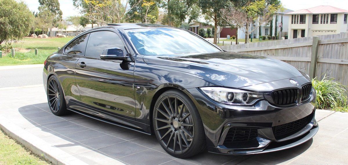 Performance Black Gloss Sideskirt blades addons/ Sill covers For BMW F32 F33 F36 M Sport - Additional Image