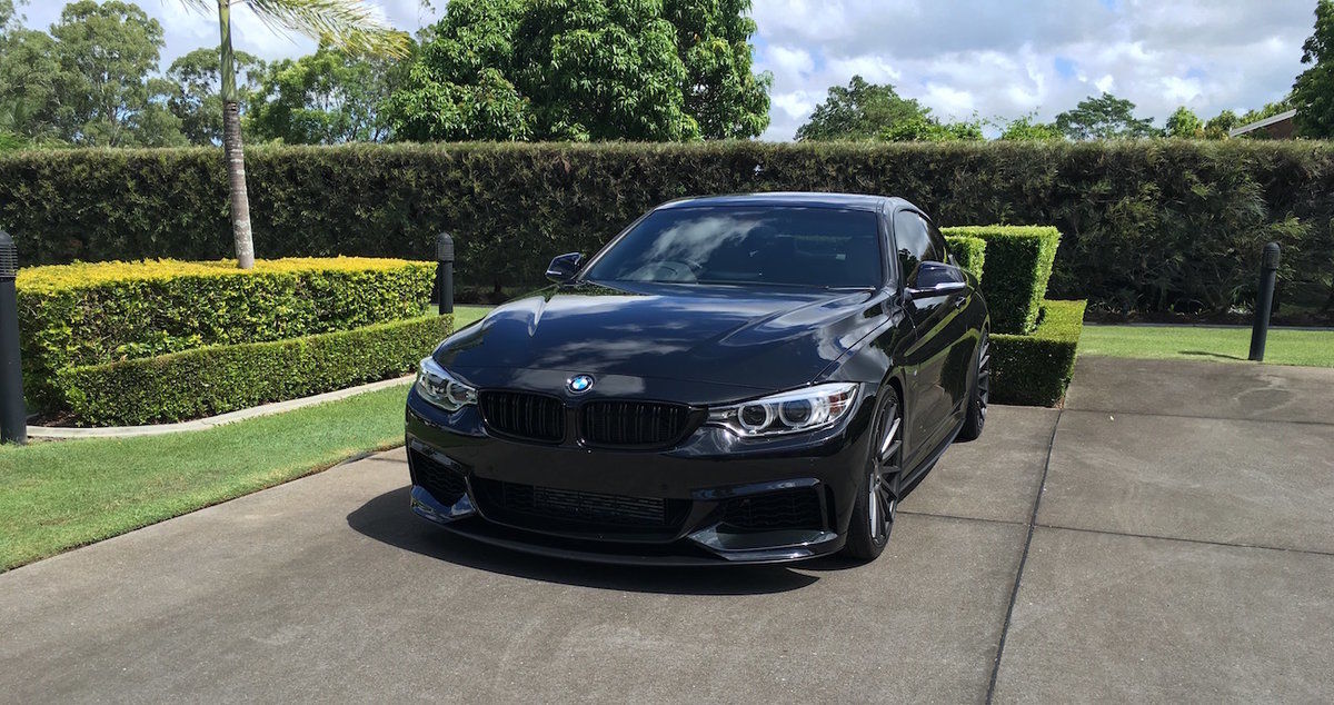 Performance Black Gloss Sideskirt blades addons/ Sill covers For BMW F32 F33 F36 M Sport - Additional Image