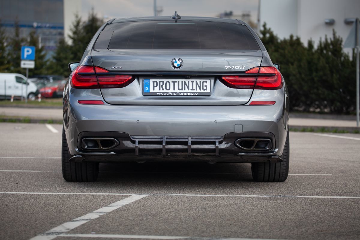 Performance Rear bumper Side Splitters flaps ABS Gloss For BMW G11 / G12 - Additional Image