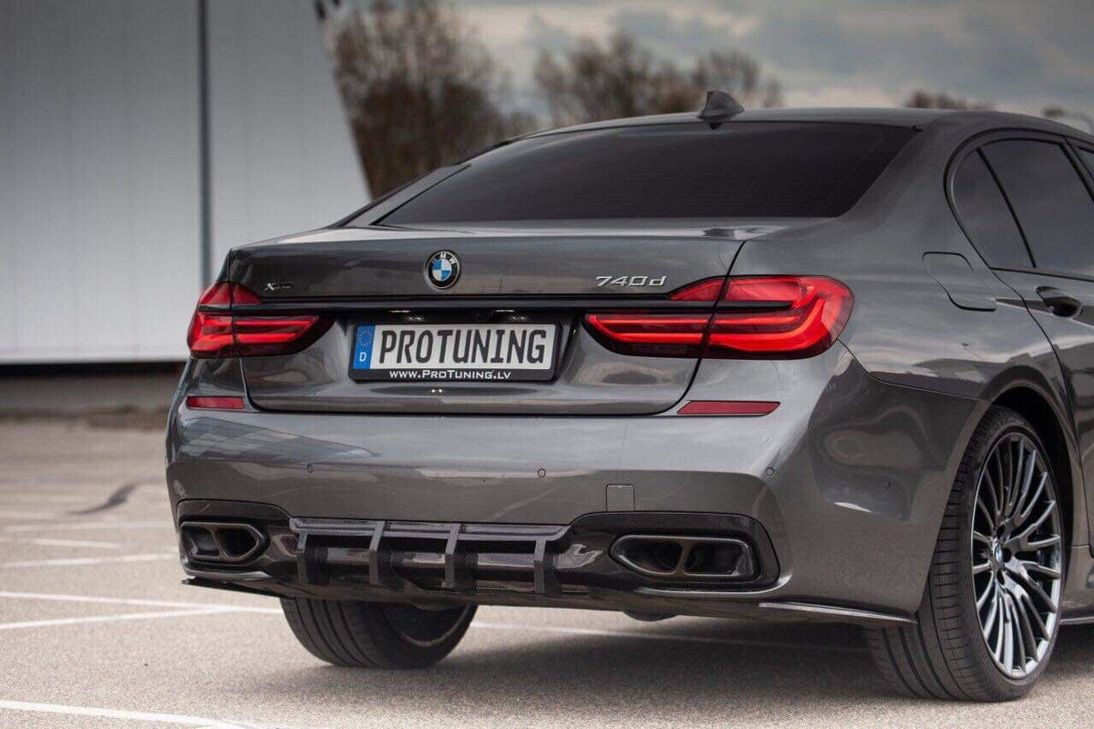 Performance Rear bumper Side Splitters flaps ABS Gloss For BMW G11 / G12 - Additional Image