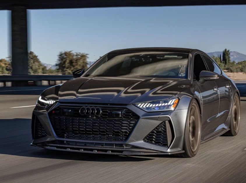 P-Performance RS7 4K8 19-23 Front Bumper Flat Lip Spoiler Carbon Splitter - Additional Image